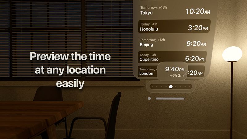 Screenshot of Horzono World Clock