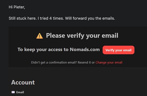 The image displays a login verification prompt from a website.