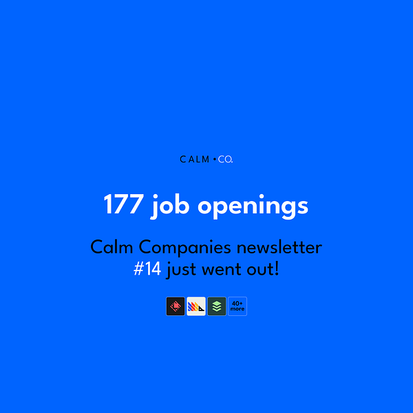 The image is a newsletter titled 'Calm Companies Newsletter #14' featuring an illustrated forest scene and various sections of text.