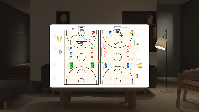 Screenshot of Coach Whiteboard: Basketball