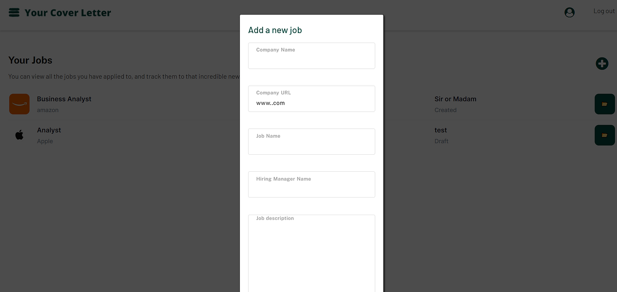 Your Cover Letter