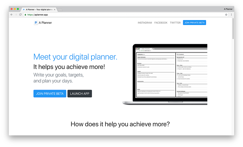 A Planner App