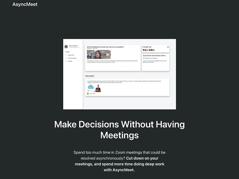 Asynchronous Meetings