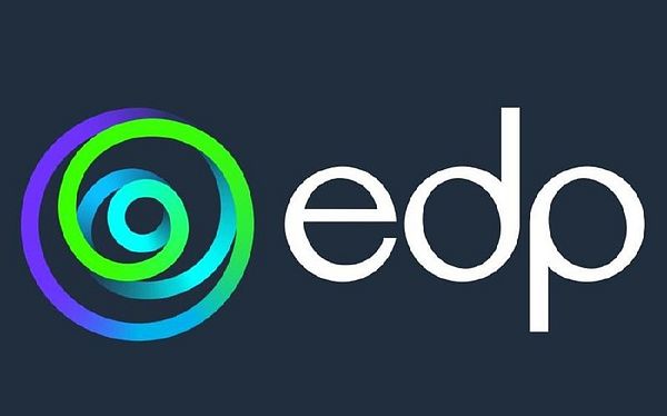The image features the logo of EDP, a Portuguese energy company.