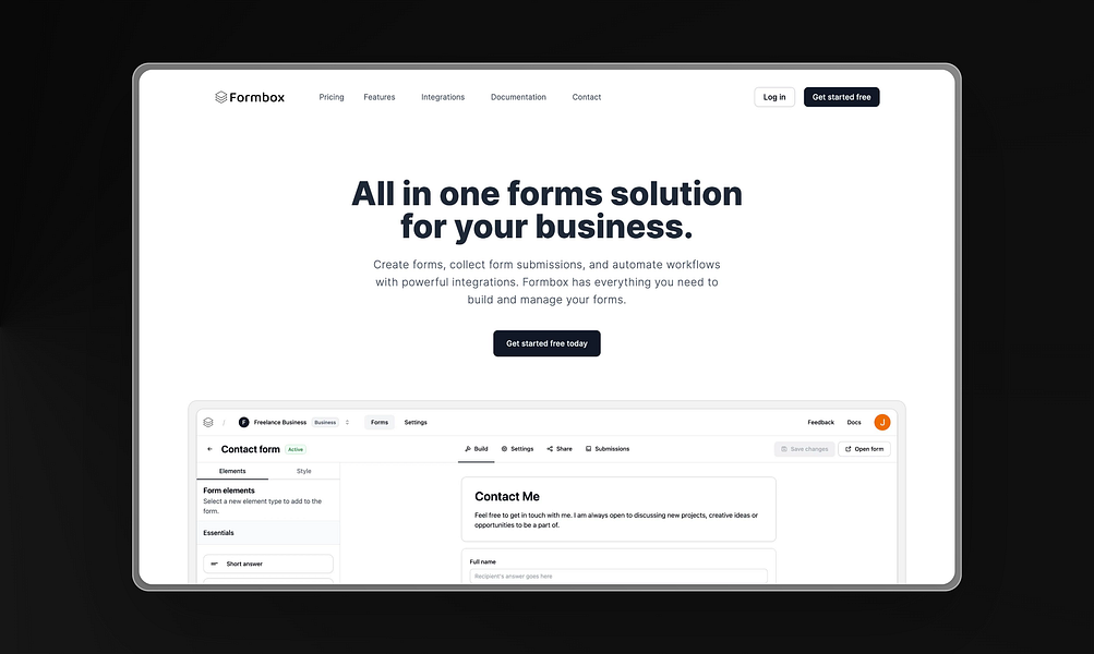 Formbox: Create beautiful forms for free | BetaList