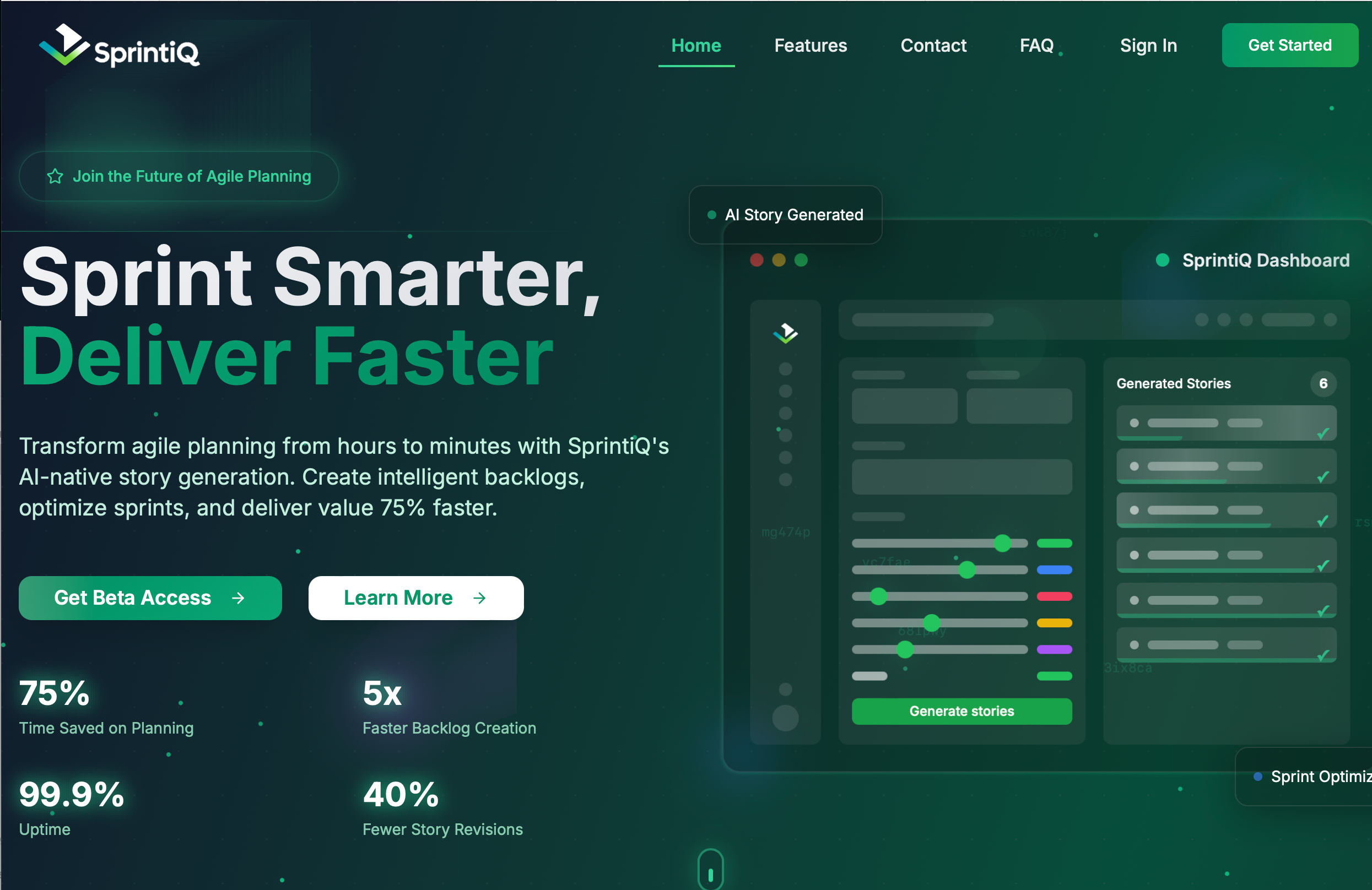 SprintiQ: AI-native agile planning & development platform