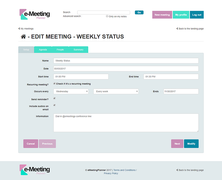 e-Meeting-Planner