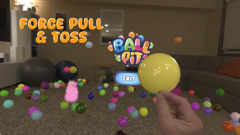 Screenshot of Ball Pit for Vision Pro
