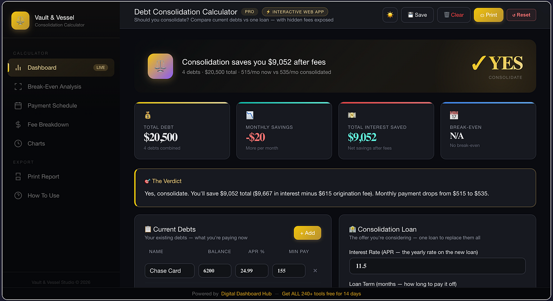 Digital Dashboard Hub