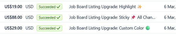 Screenshot of a job board displaying multiple sales and business-related job listings with associated company logos and locations.