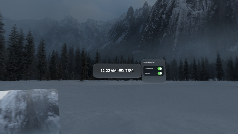 Screenshot of SpatialBar - Battery Widget