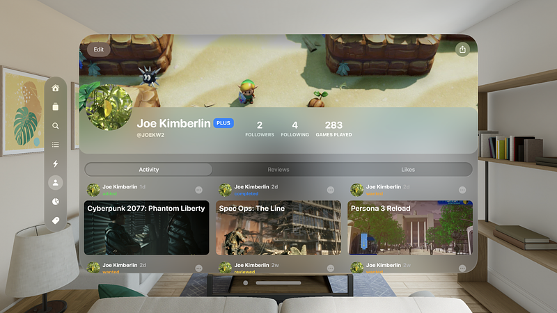 Screenshot of GameTrack