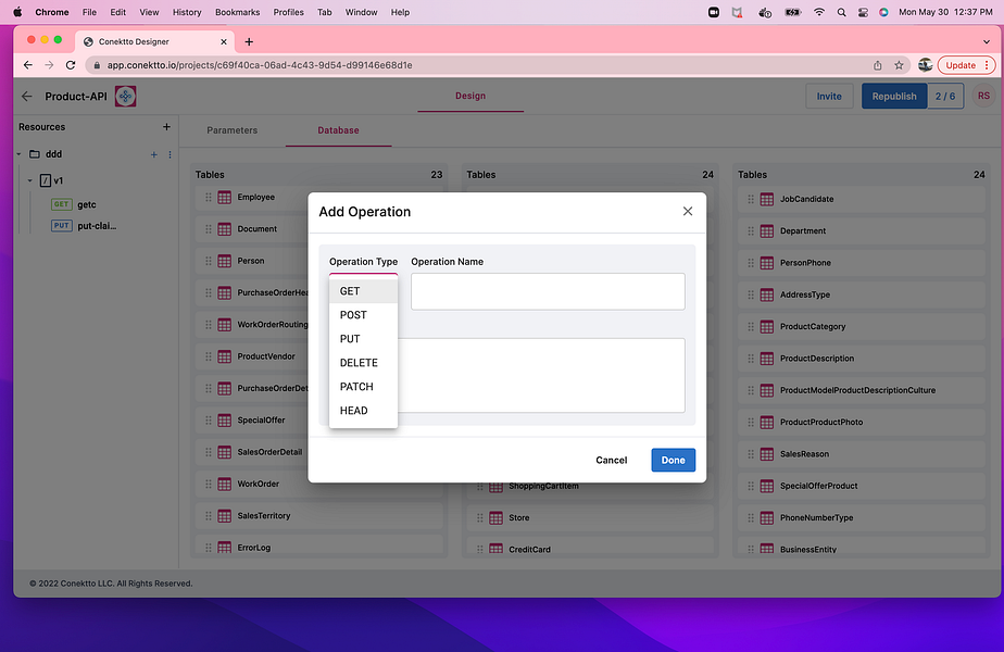 Conektto API Lifecycle Fabric
