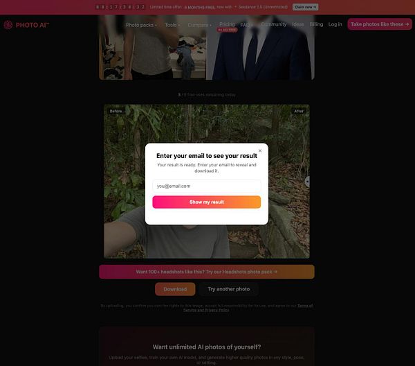 Screenshot of an error message on a web interface for open source AI tools blocking users without login.