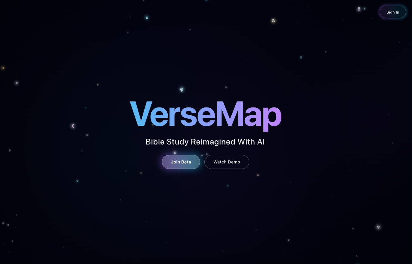 VerseMap AI: Explore scripture with instant context, | BetaList