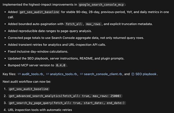 Screen in Google Search Console showing a performance report for a website with detailed metrics and a line graph.