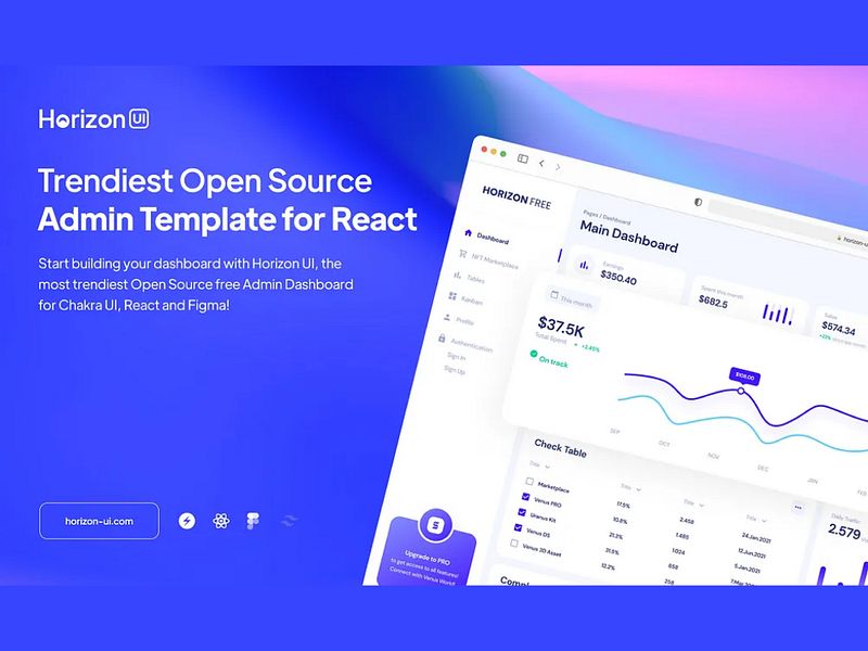 Horizon UI: Trendiest free open-source admin template for | BetaList