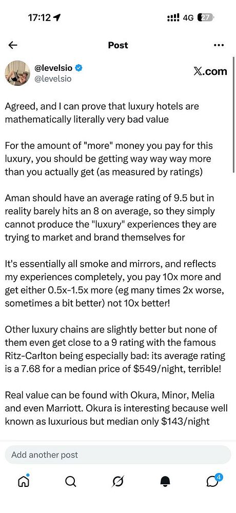 A sarcastic infographic illustrating how luxury hotels manipulate pricing and customer perceptions to appear more exclusive and expensive than they actually are.