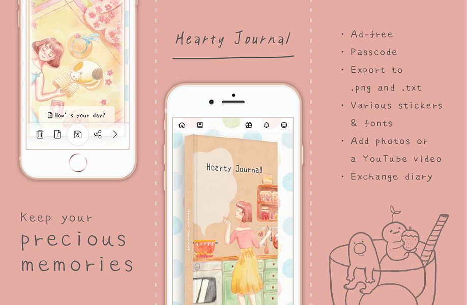 Hearty Journal - Diary, Notes: Beautiful, private and | BetaList