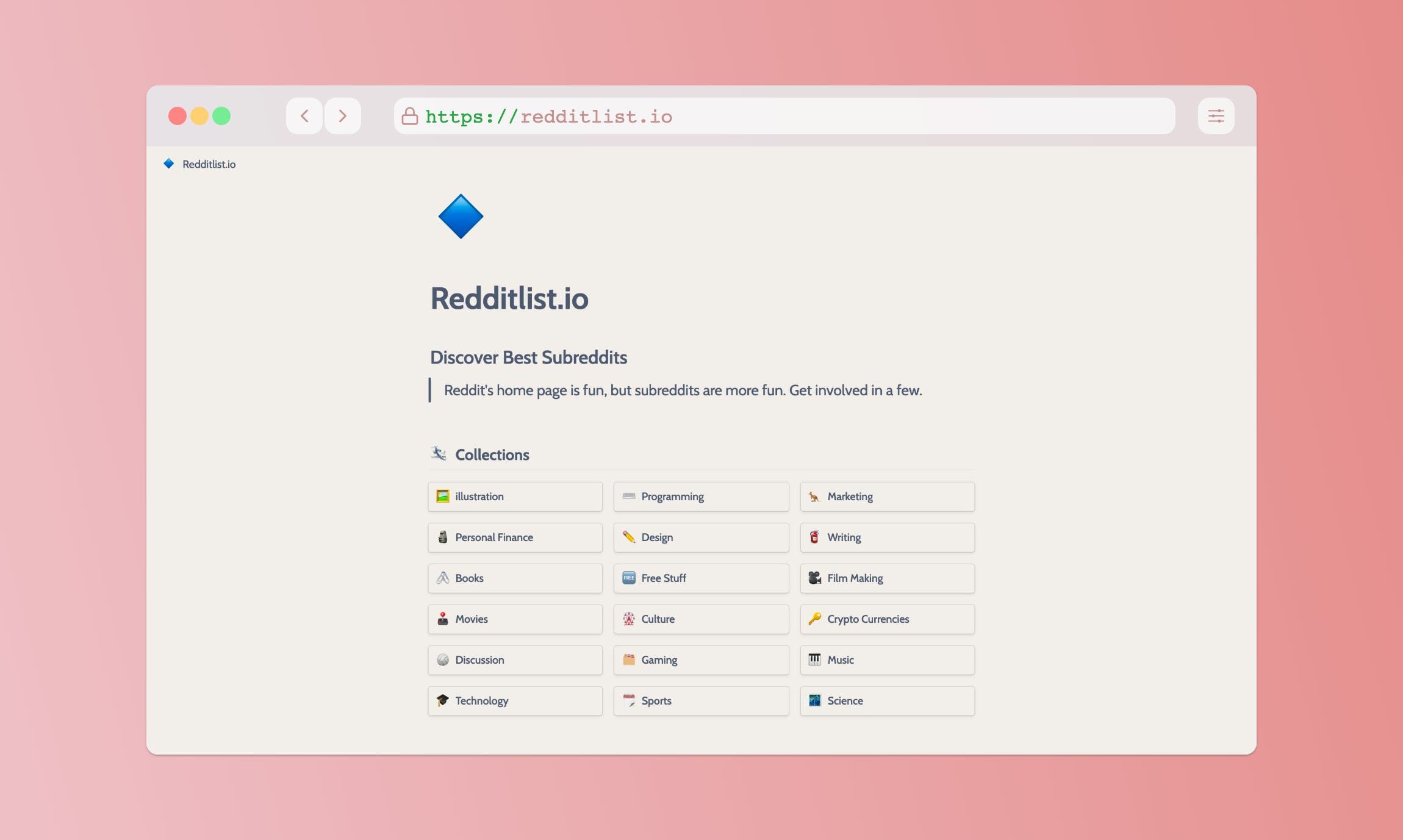 Reddit List: Discover Subreddits for different topics | BetaList