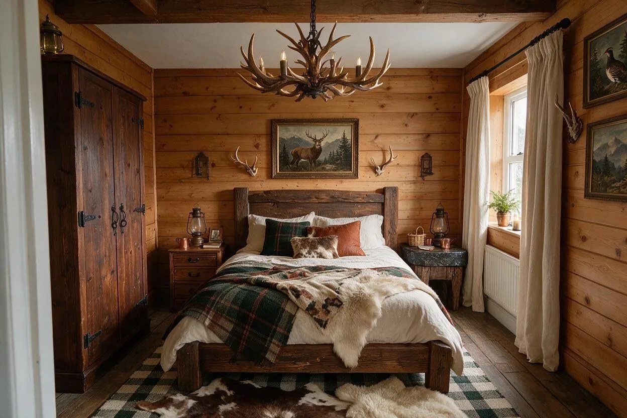 The same bedroom in the Rustic style