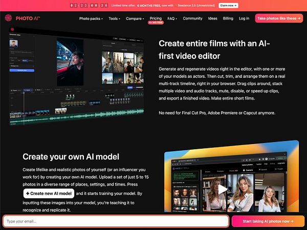 Screenshot of an admin dashboard showing analytics for a video streaming service including traffic, content stats, and key metrics.