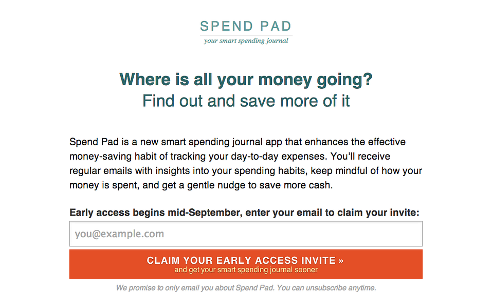 Spend Pad