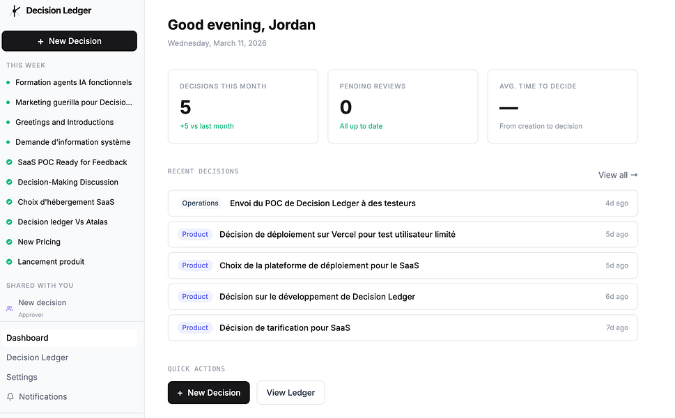 Decision Ledger
