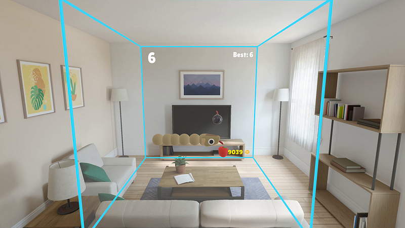 Screenshot of Snake for Vision Pro