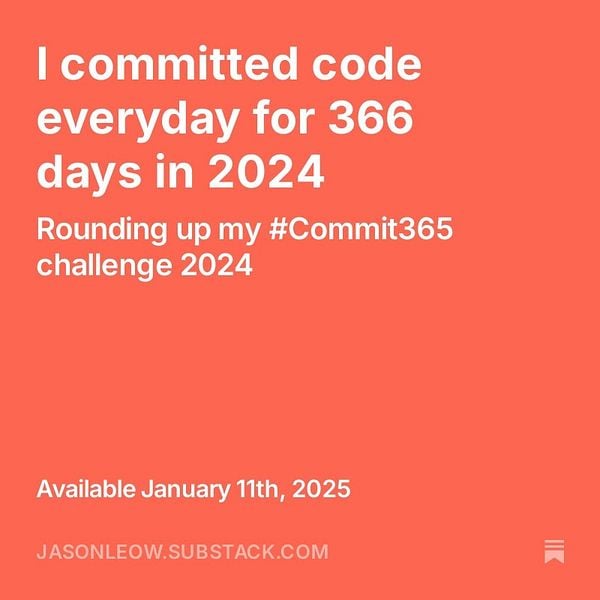 A promotional graphic for a newsletter about a coding commitment challenge.