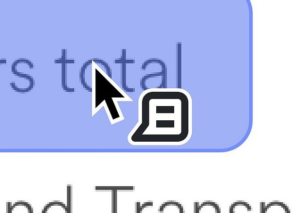 The image features a cursor hovering over text within a user interface.