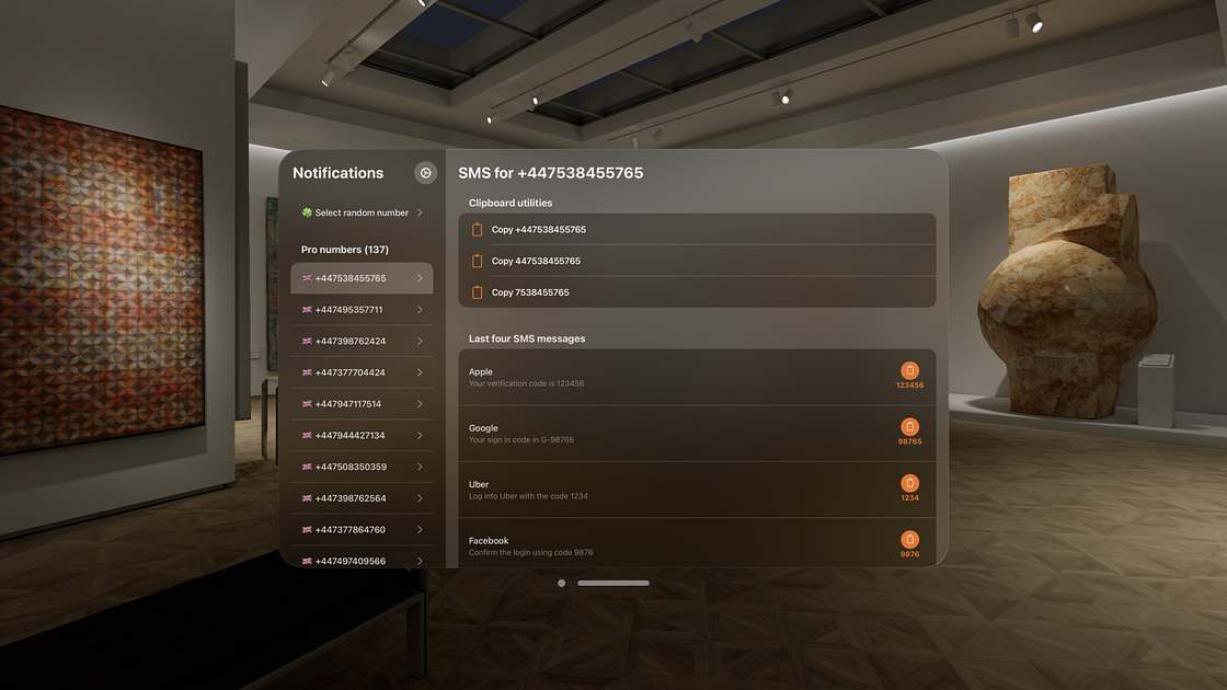 Notifications - Temp Number | Vision Directory