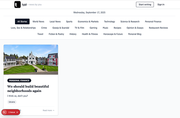 The image displays a news website interface featuring a highlighted article in the Personal Finance category.