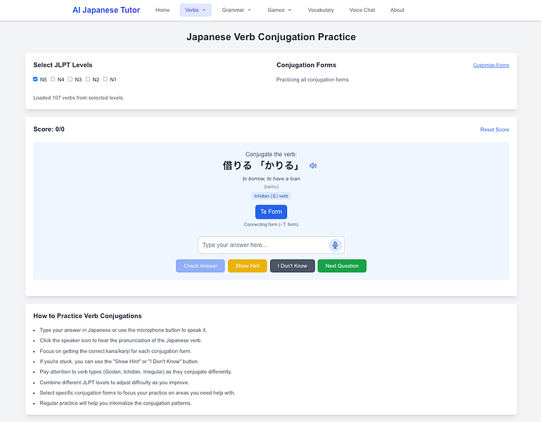 AI Japanese Tutor