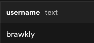 The image displays a user interface for entering a username.