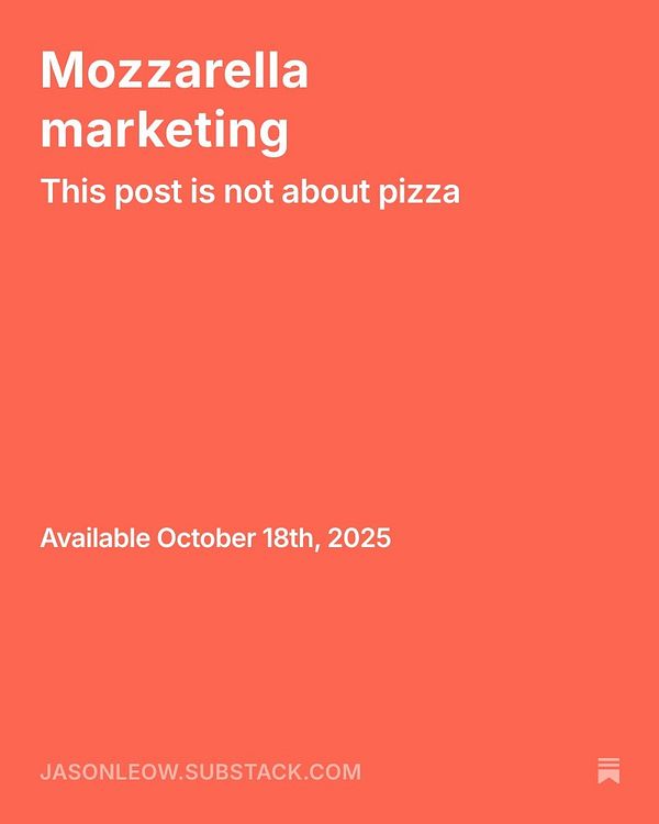 The image features a promotional post for a newsletter titled 'Mozzarella marketing'.