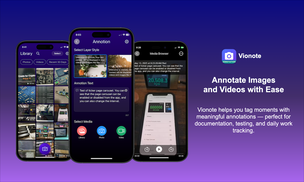 Vionote: Annotate Images and Videos with Ease