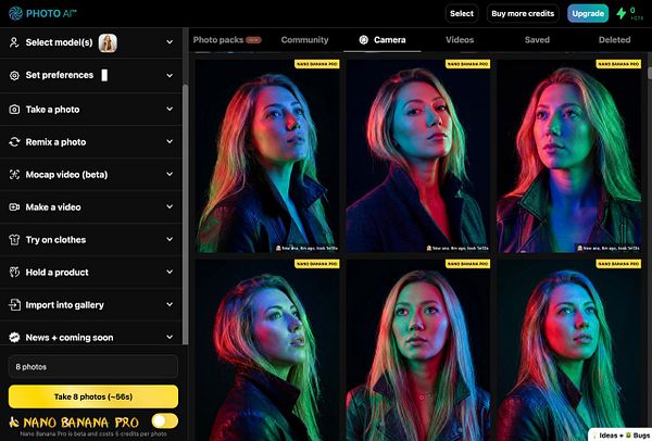 A collage of photo portraits featuring diverse individuals with different expressions and styles, showcasing a variety of portrait photography samples.