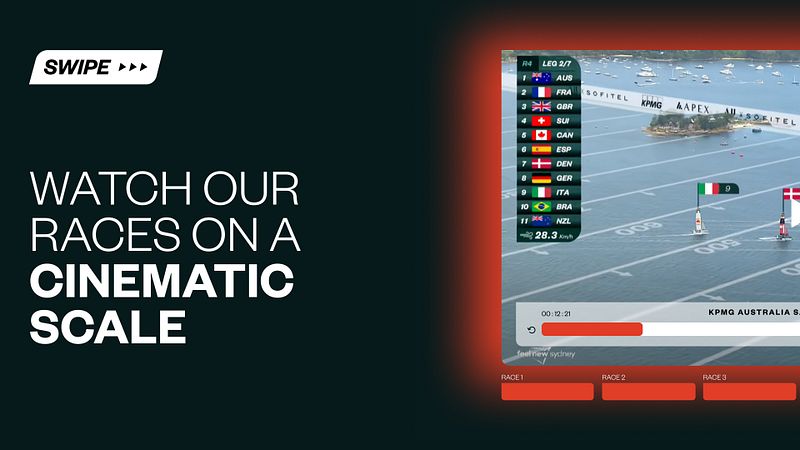 Screenshot of SailGP RaceScape XR