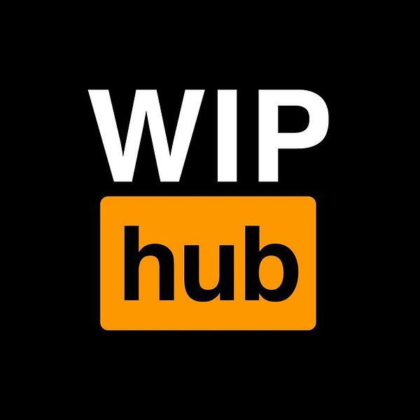 The image features a logo design for 'WIPhub'.