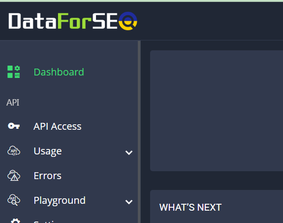 A screenshot of the DataForSEO registration webpage.
