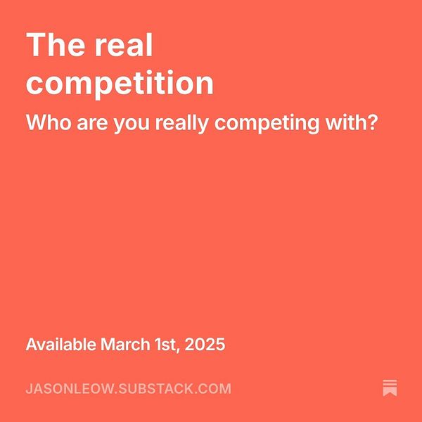 A promotional graphic for a newsletter titled 'The Real Competition'.