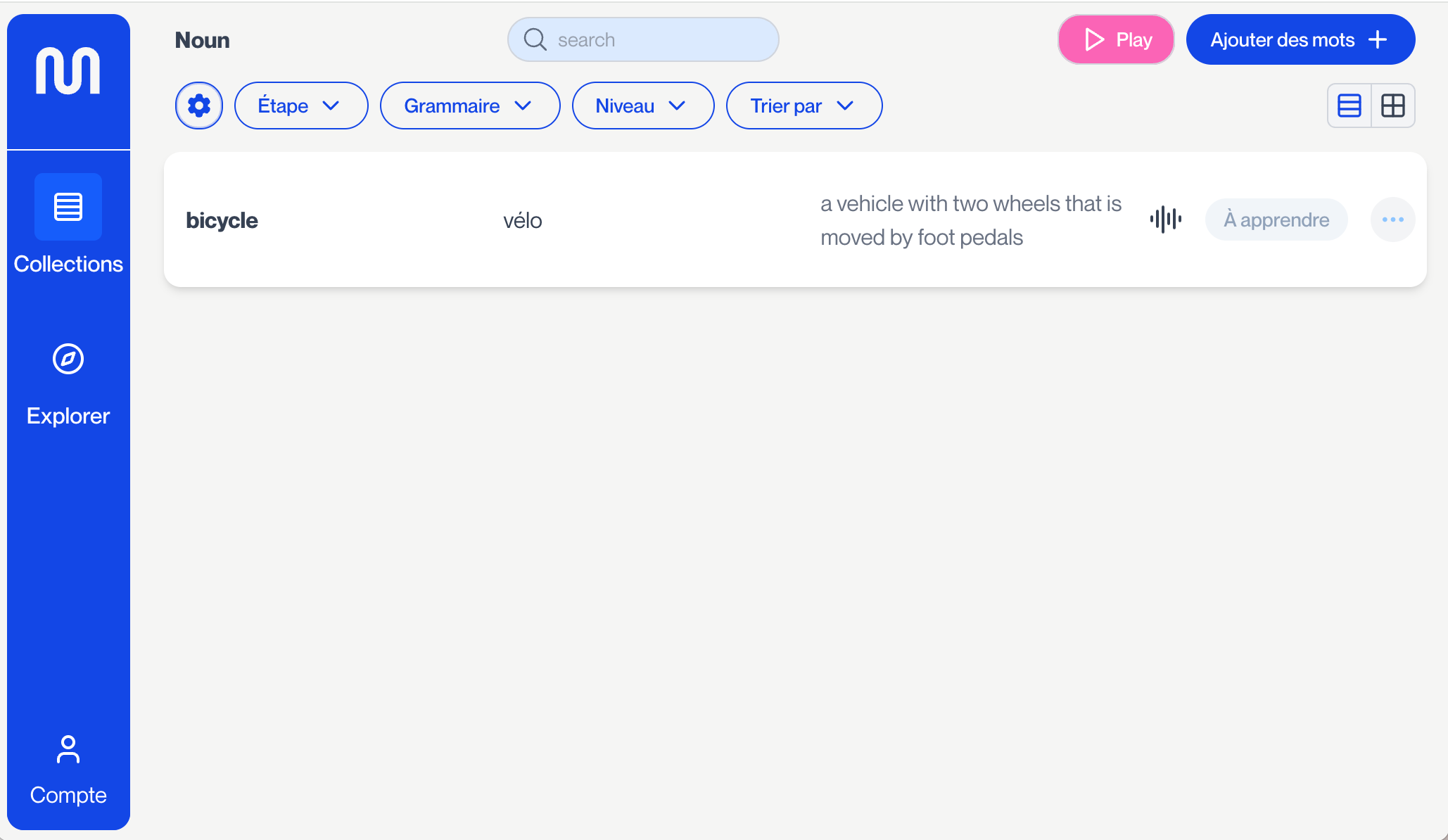 Memoling: Helps you learn languages with flashcards, audio