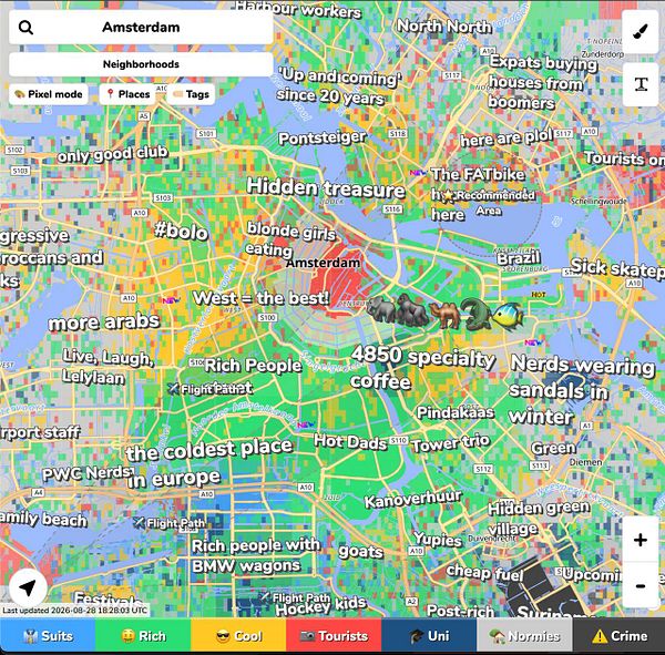 Map screenshot showing the Lower East Side and East Village in New York City with 3D building renderings.