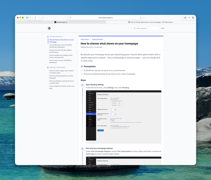 SupportPages