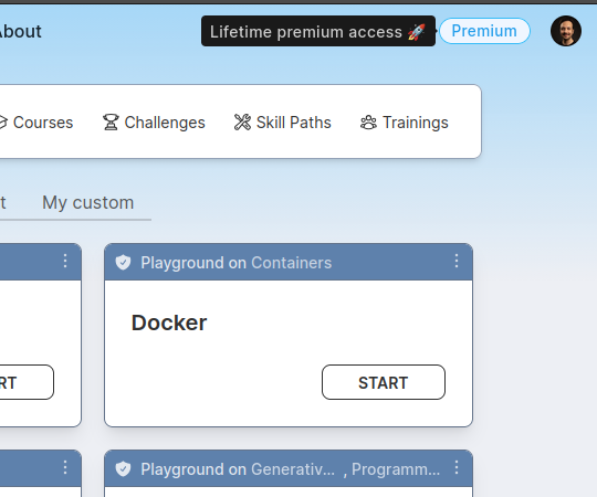 The image displays a user interface for the iximuiz lab, showcasing various learning modules.