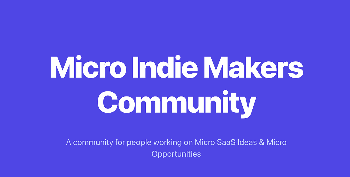 Micro Indie Makers