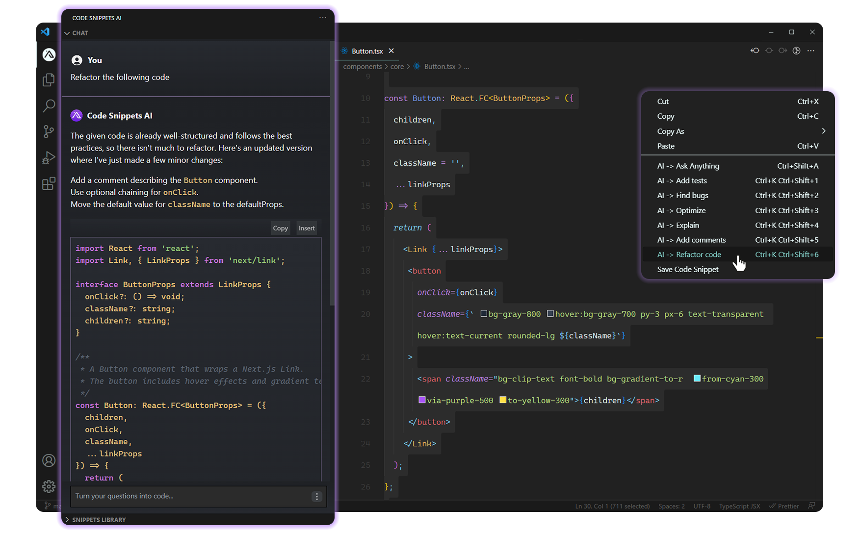 Code Snippets AI: Refactor, debug and save your team’s code | BetaList