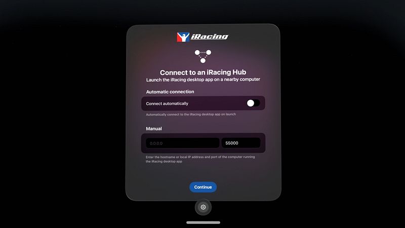 Screenshot of iRacing Connect