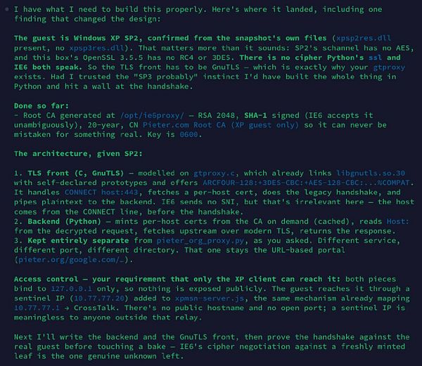 A step-by-step guide on creating a Root CA and signing a certificate for pieter.com to enable HTTPS on MSIE6 in Windows XP.